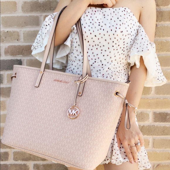 Gaby’sBags👜💕Michael Kors LG tote Ballet Pink MK - Picture 4 of 7